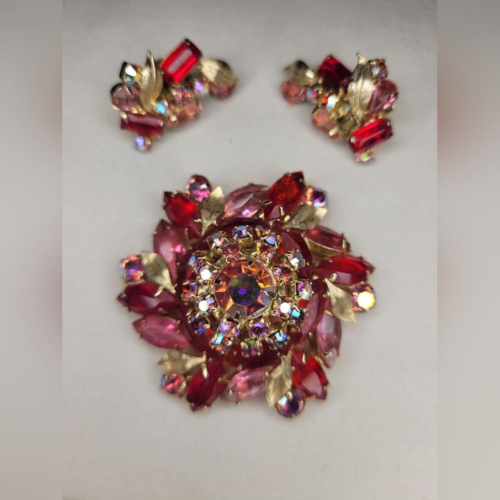 Vintage | DeLizza & Elster | Julianna | Demi-Paure | Brooch and Earrings